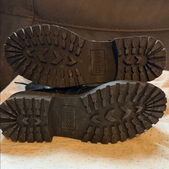 GUESS Black Moto Boots with Logo Detail - Picture 6 of 7